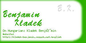 benjamin kladek business card